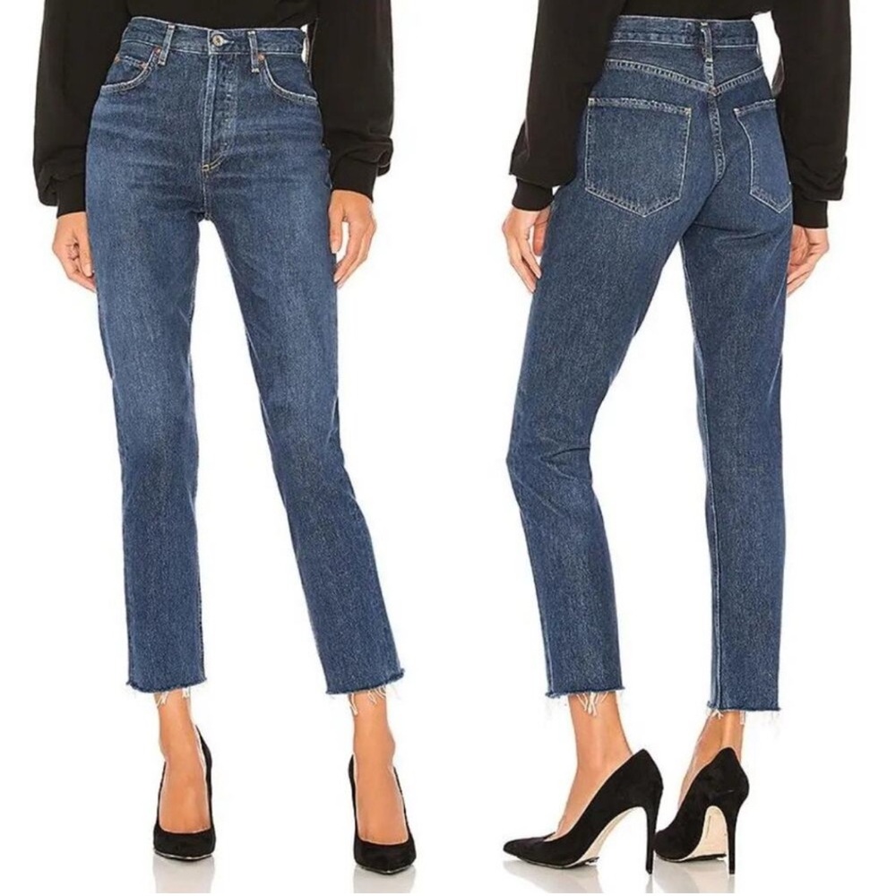 Women's Blue High-Waisted Jeans